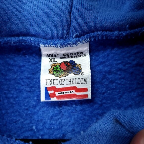 1995 Vintage Tweety Hoodie Size XL Looney Tunes Made In USA Blue Sweatshirt - Picture 7 of 13